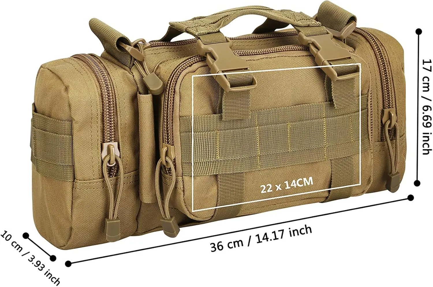 G4Free Fanny Deployment Tactical Waist Pack - Small Sling Pack Hand Carry Handlebar Bag