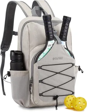 G4Free Pickleball Bag, Pickleball Backpack for Women and Men, Padel Bag Fits 2 to 4 Paddles, Gifts for Pickleball Lovers