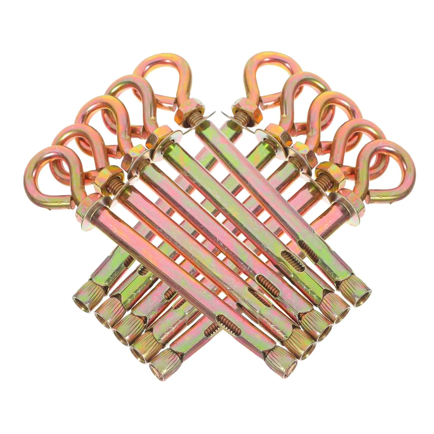 Galvanized Lifting Ring Eye Bolts Heavy Duty Swing Chair Hanger Concrete Eye Bolt Anchor Metal Expansion Screws