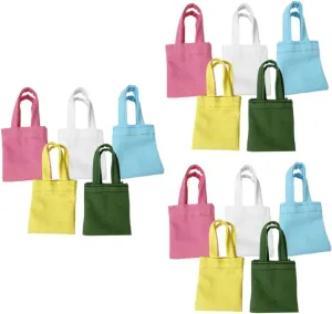 GARVALON 3sets Doll Dressing Bag Decor Mini Single Shoulder Bag Tiny Doll Craft Model DIY Small Canvas 5pcs*3