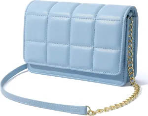 GEEAD Small Purses for Women Trendy Quilted Leather Mini Crossbody Wallet Chain Little Shoulder Phone Purse Evening Bag