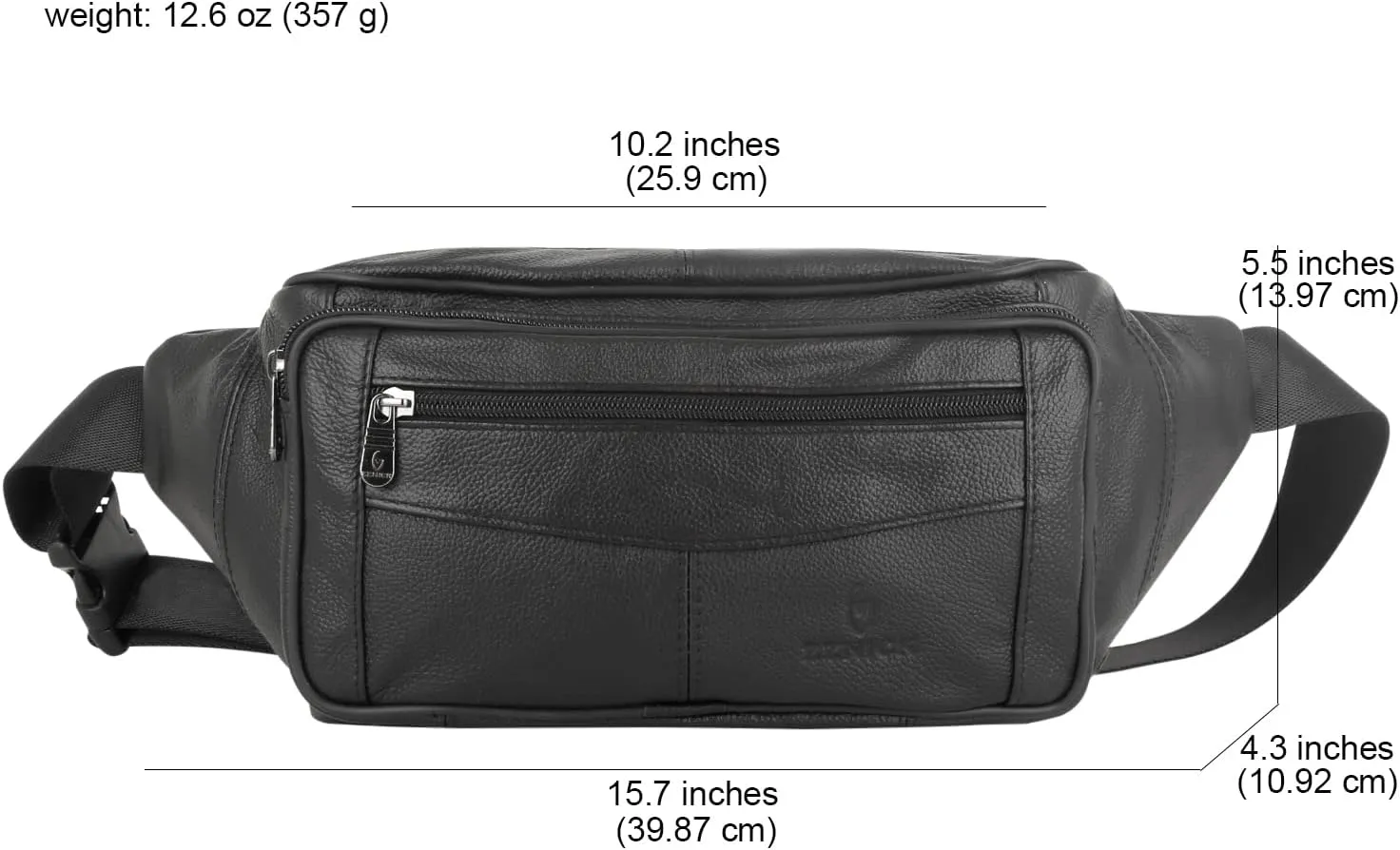Genuine Leather Fanny Pack/Waist Bag/Organizer with Adjustable Belt, Multiple Pockets For Men and Women