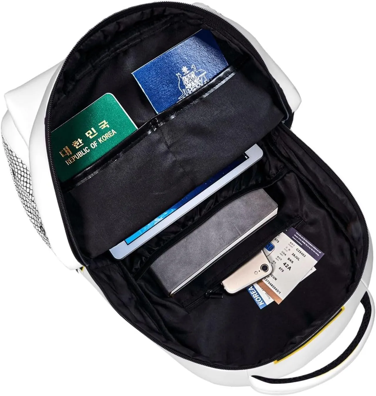 Germany German Football Soccer Flag Casual Backpack Travel Pack Bag Laptop Backpacks With Side Pockets Front Zipper Pockets Bookpack Daypack Picnic Rucksack Computer Bag
