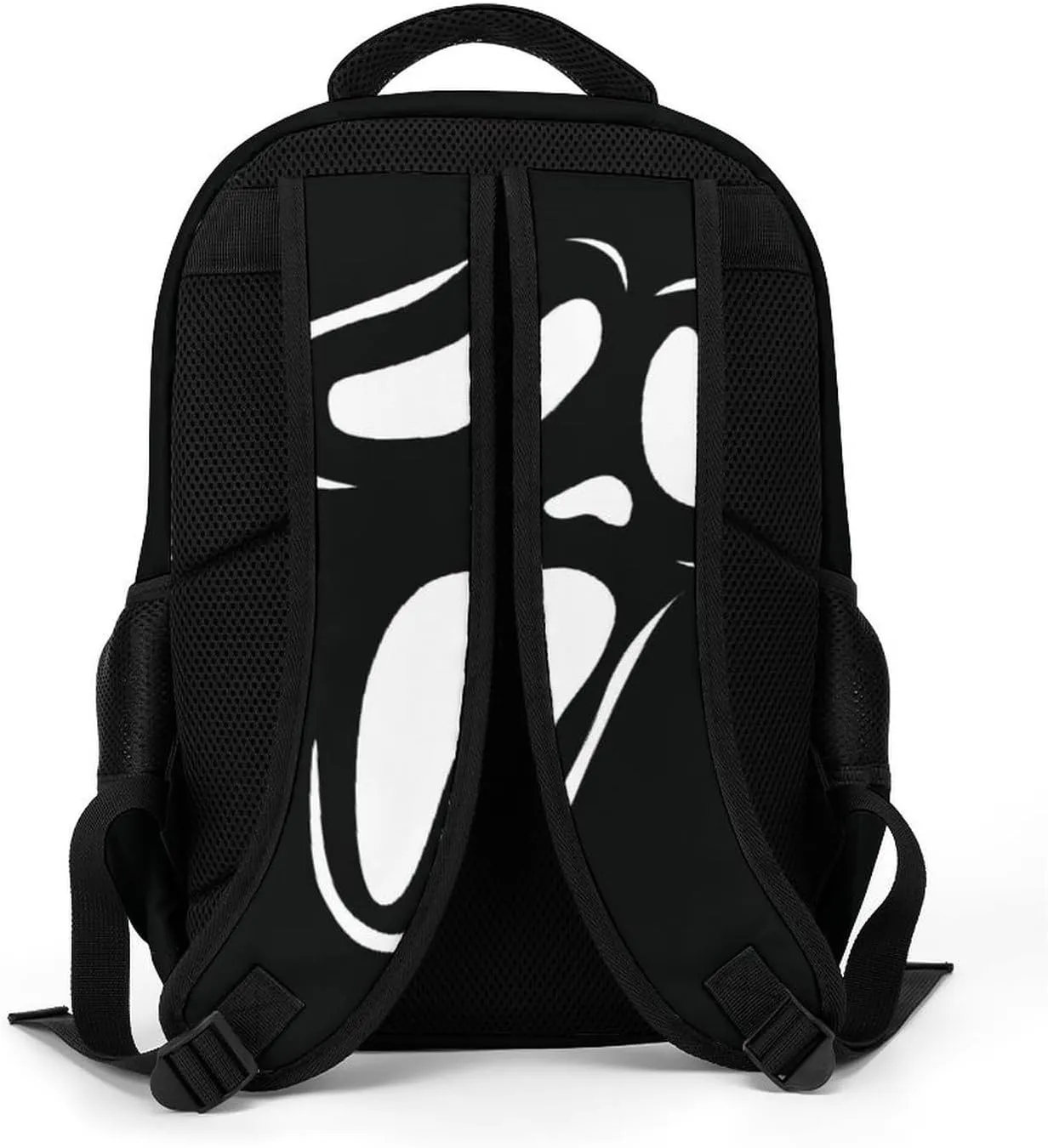 Ghost Mask Face Backpack Scream Spooky FunnyTravel Casual Laptop Bag Daypack for Men Women Outdoor Hiking Business Work Back Packs