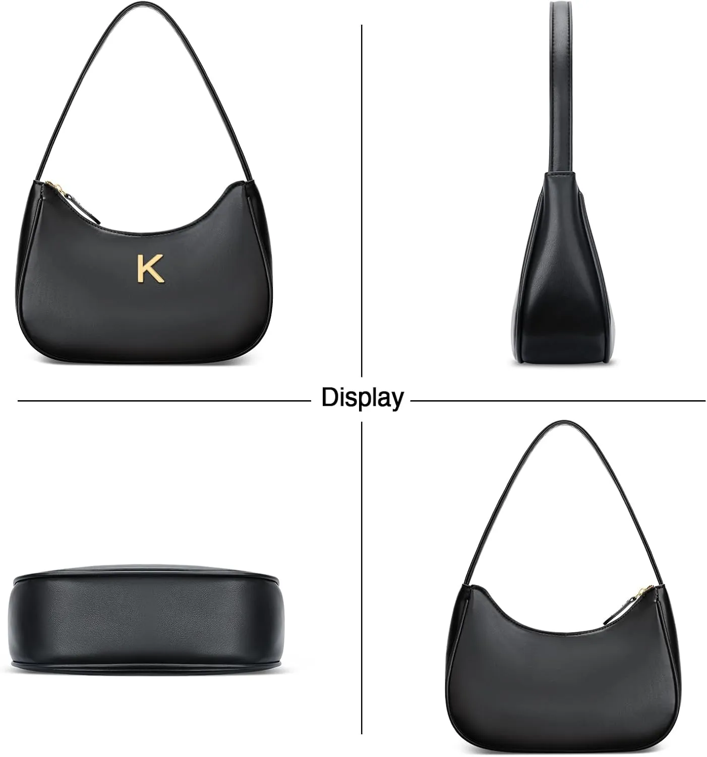 Gift for Women Shoulder Bag Clutch Tote HandBags Purses for Women with Gold Initials
