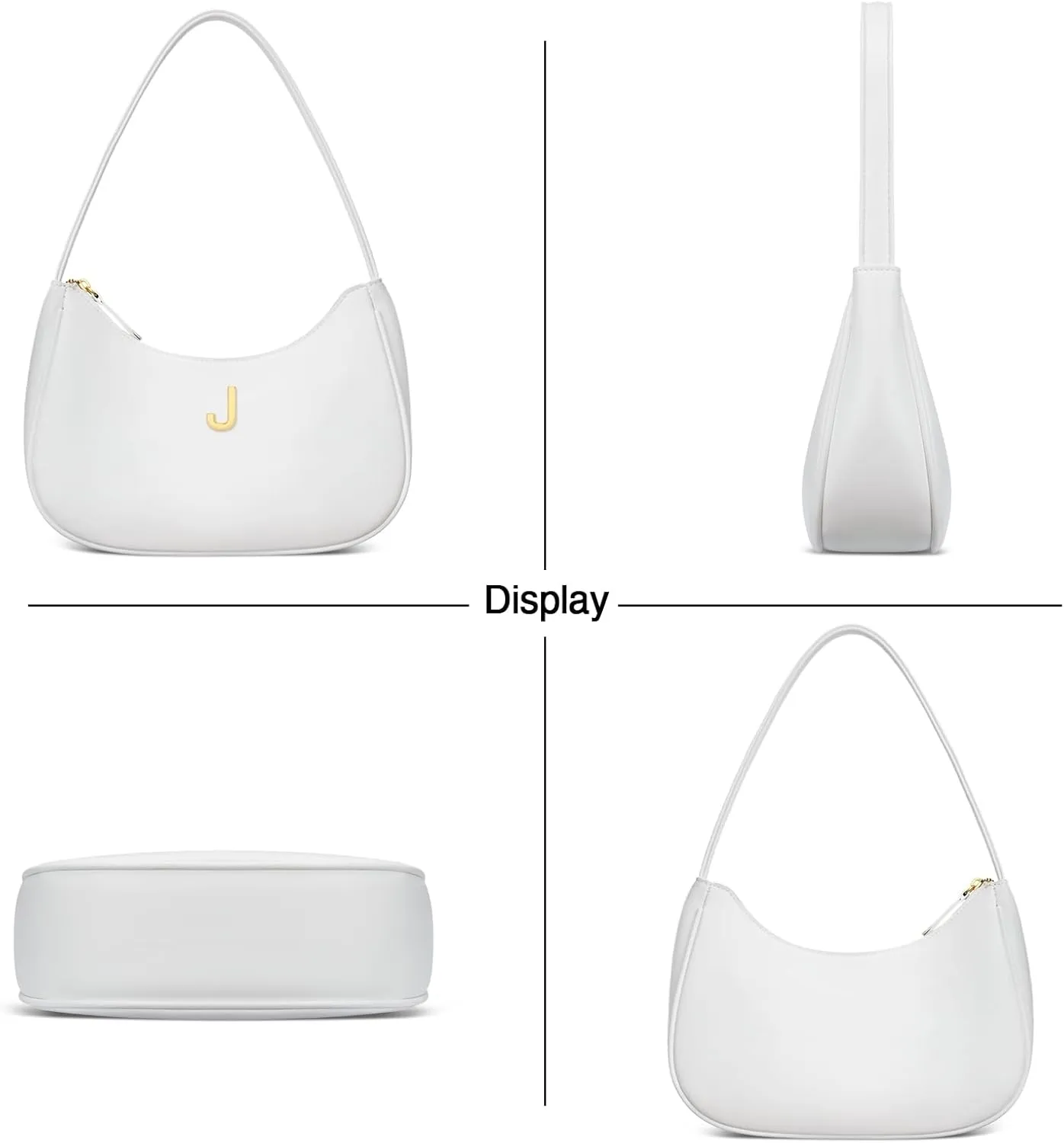 Gift for Women Shoulder Bag Clutch Tote HandBags Purses for Women with Gold Initials