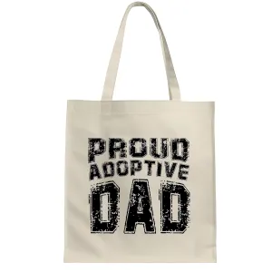 Gifts for Proud Adoptive Parents Funny Quotes for Adoption and Foster Families on Parents Day Natural White Multicolor Canvas Tote Bag