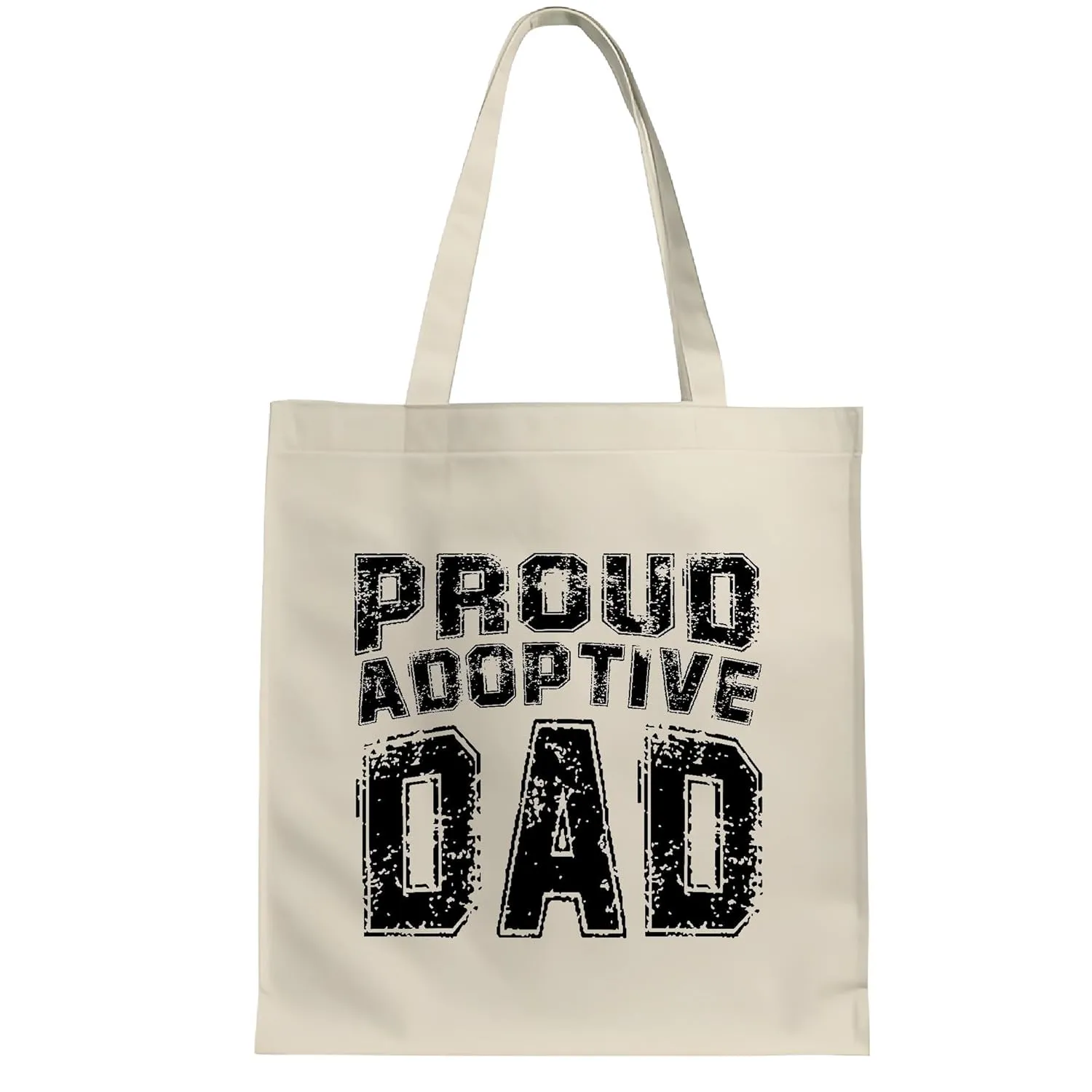 Gifts for Proud Adoptive Parents Funny Quotes for Adoption and Foster Families on Parents Day Natural White Multicolor Canvas Tote Bag