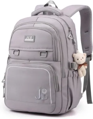 Girls Backpack Large-Capacity Middle Elementary School Casual Bookbag Kids Outdoor Travel bag Solid Color Daypack for Teens