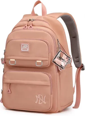 Girls Backpack Large-Capacity Middle Elementary School Casual Bookbag Kids Outdoor Travel bag Solid Color Daypack for Teens