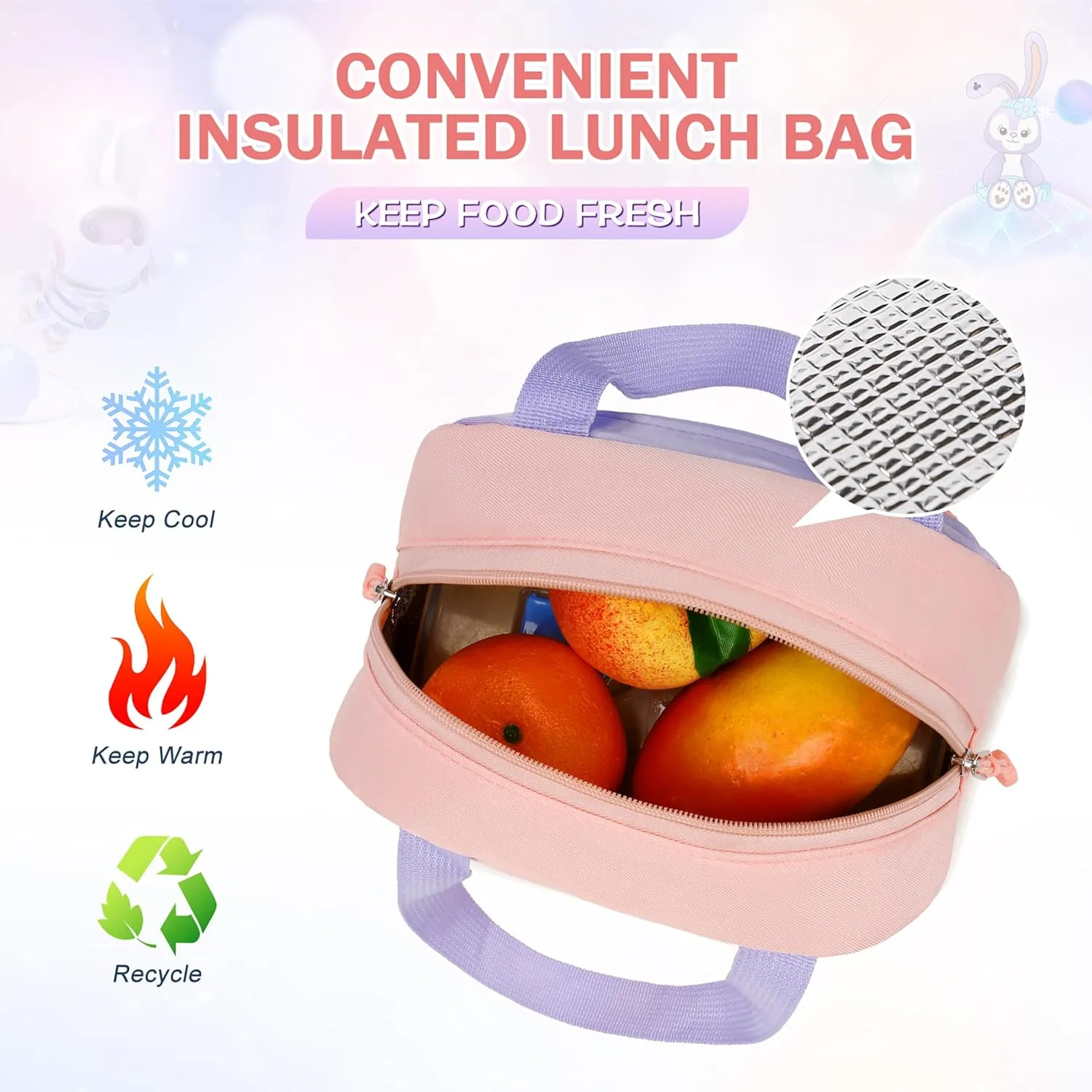 Girls Backpack, School Backpacks 16 * 11.5 * 7.5in for Girls, Cute Book Bag with Compartments for Teen Girl Kid Students Elementary Middle School, Kids' School Bag