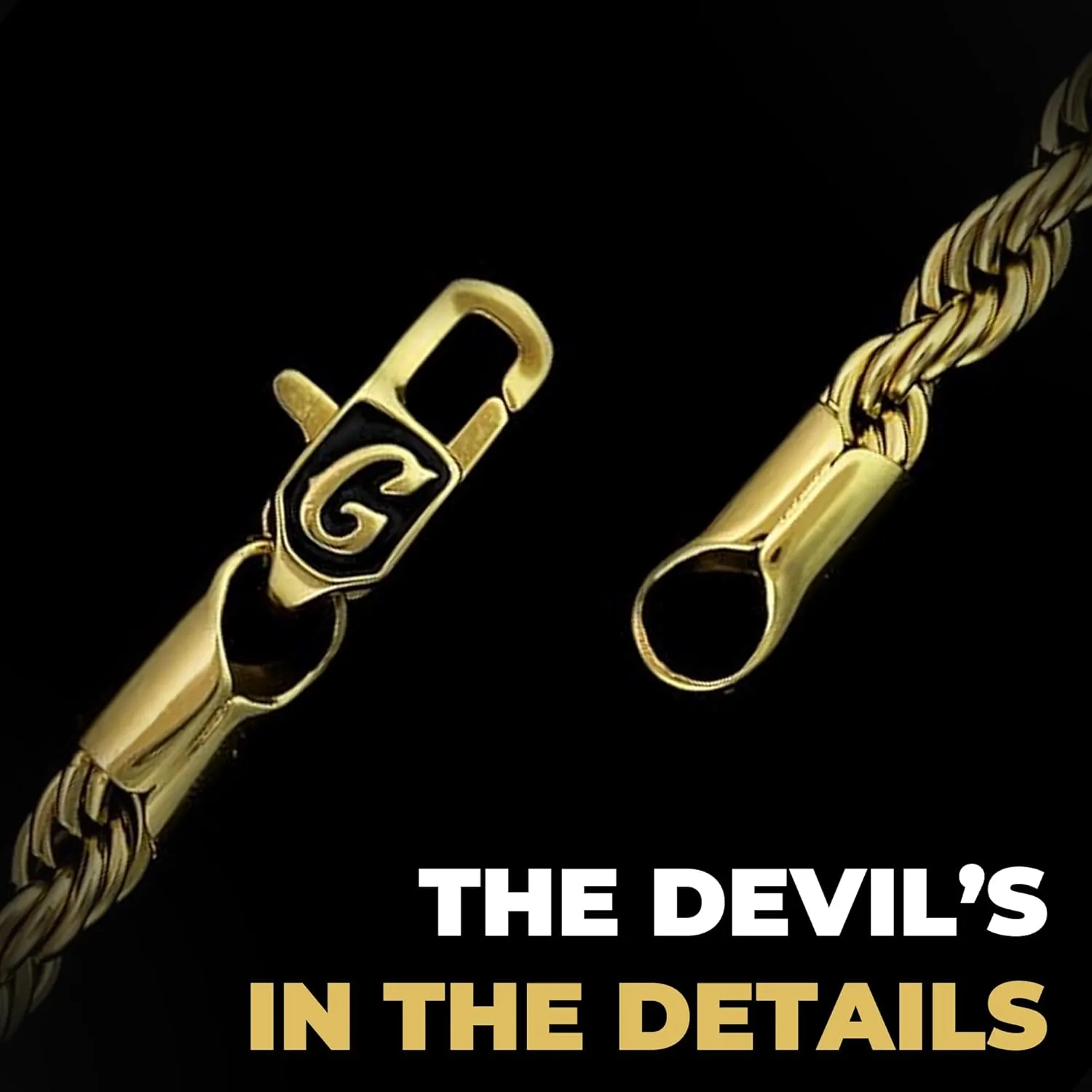 GLD Rope Chain Necklace for Men and Women
