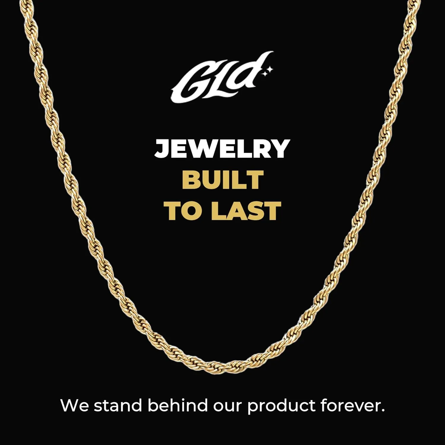 GLD Rope Chain Necklace for Men and Women