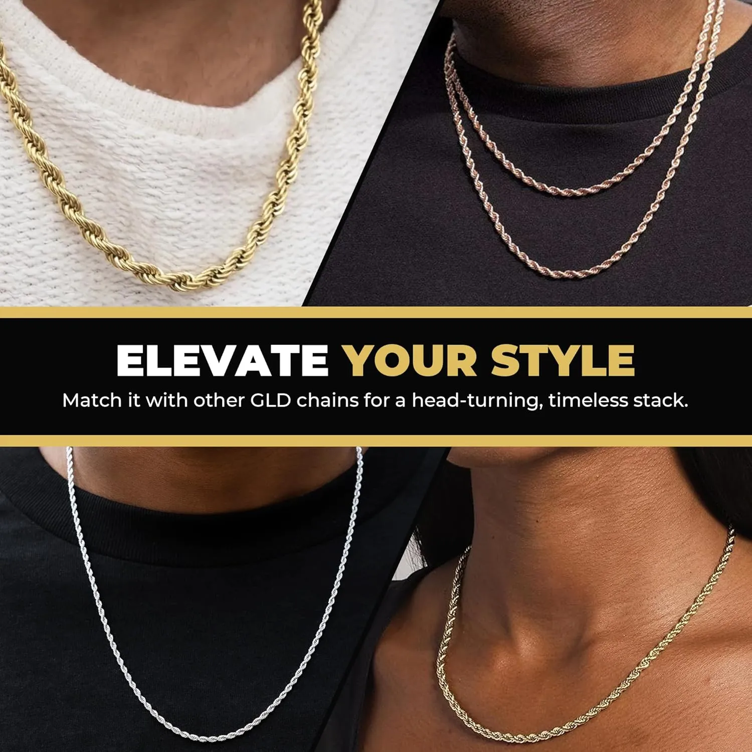 GLD Rope Chain Necklace for Men and Women