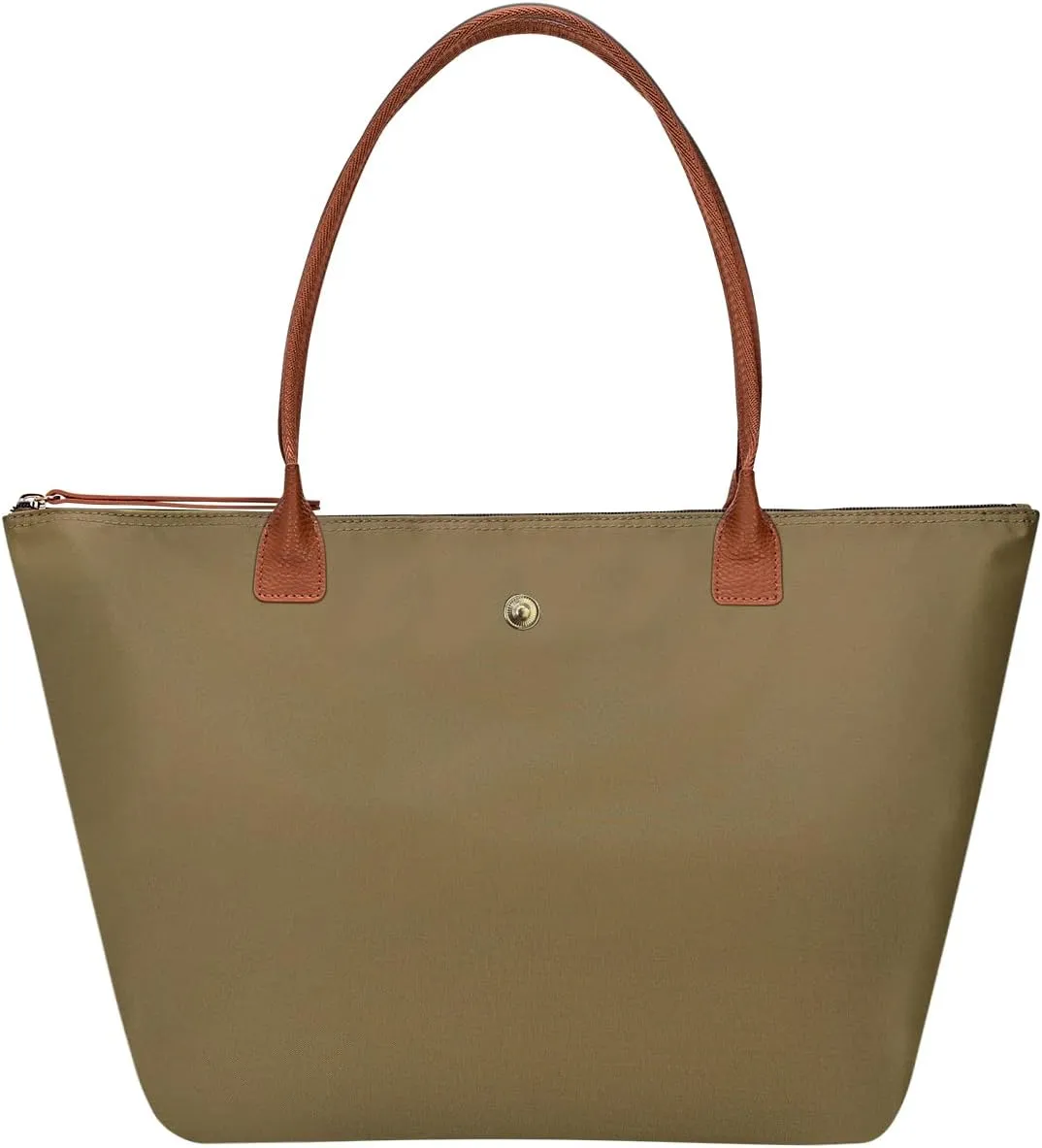 GM LIKKIE Shoulder Tote Bag for Women, Nylon Top-Handle Purse, Foldable Weekend Hobo Handbag (Dark Green)