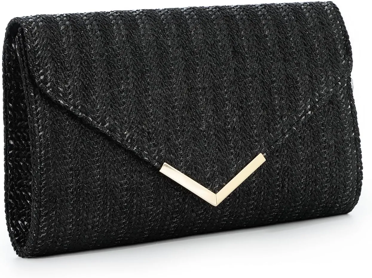 GOKTOW Straw Clutch Purse Raffia Rattan Summer Evening Bag Woven Beach Handbags for Women Wedding Vacation Travel Party 2025