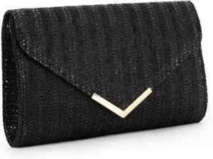 GOKTOW Straw Clutch Purse Raffia Rattan Summer Evening Bag Woven Beach Handbags for Women Wedding Vacation Travel Party 2025
