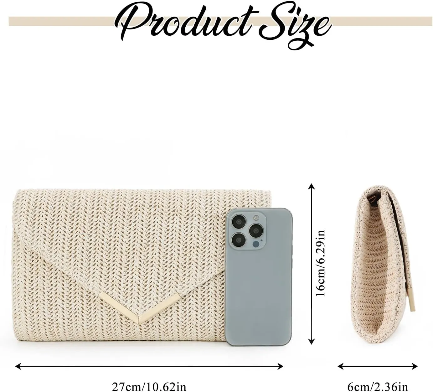 GOKTOW Straw Clutch Purse Raffia Rattan Summer Evening Bag Woven Beach Handbags for Women Wedding Vacation Travel Party 2025