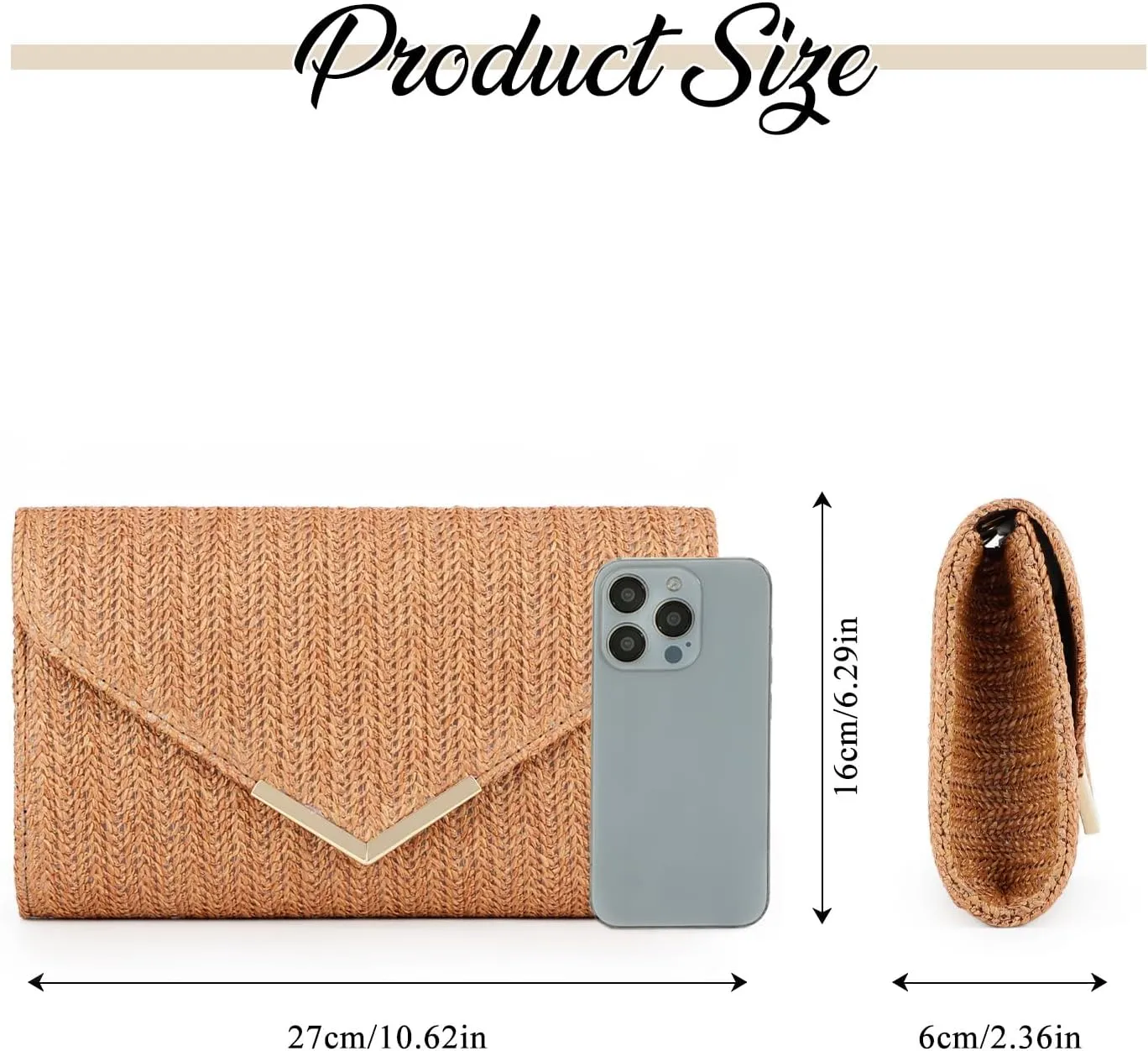 GOKTOW Straw Clutch Purse Raffia Rattan Summer Evening Bag Woven Beach Handbags for Women Wedding Vacation Travel Party 2025