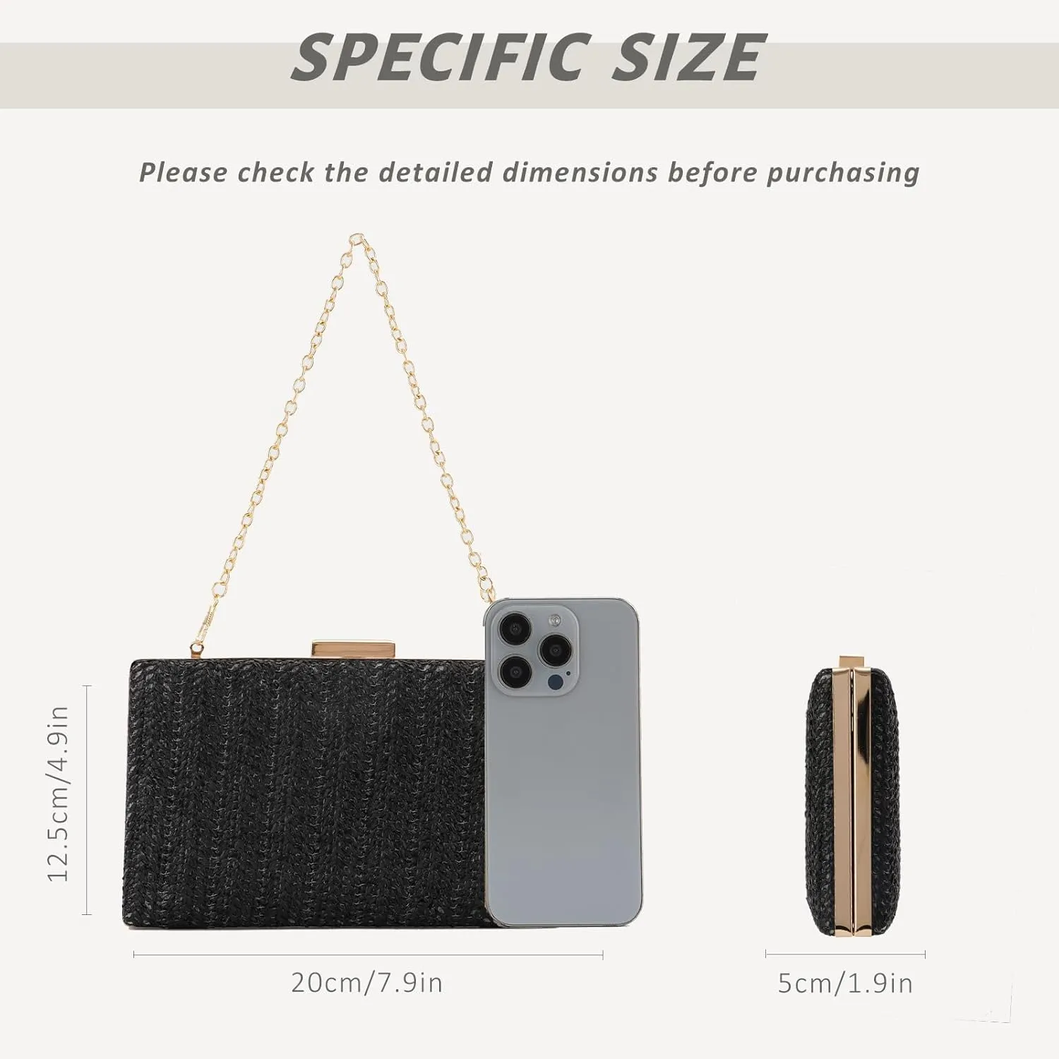GOKTOW Straw Clutch Purse Raffia Rattan Summer Woven Beach Handbags for Women Vacation Travel 2024