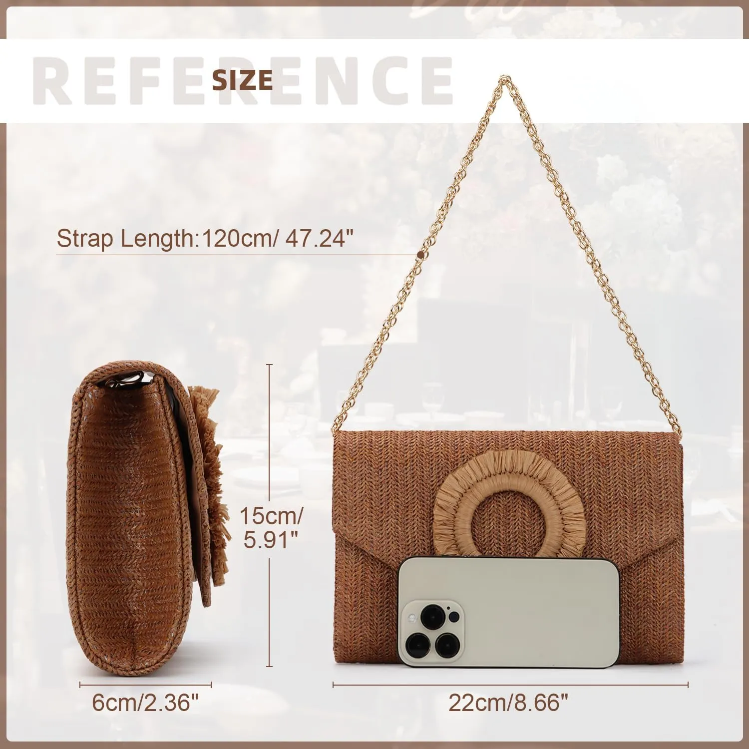 GOKTOW Straw Clutch Purse Rattan Summer Woven Beach Handbags for Women Wedding Vacation Travel Party 2025