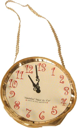 Gold Alice Clock Purse - Metallic Gold Braid Shoulder Strap