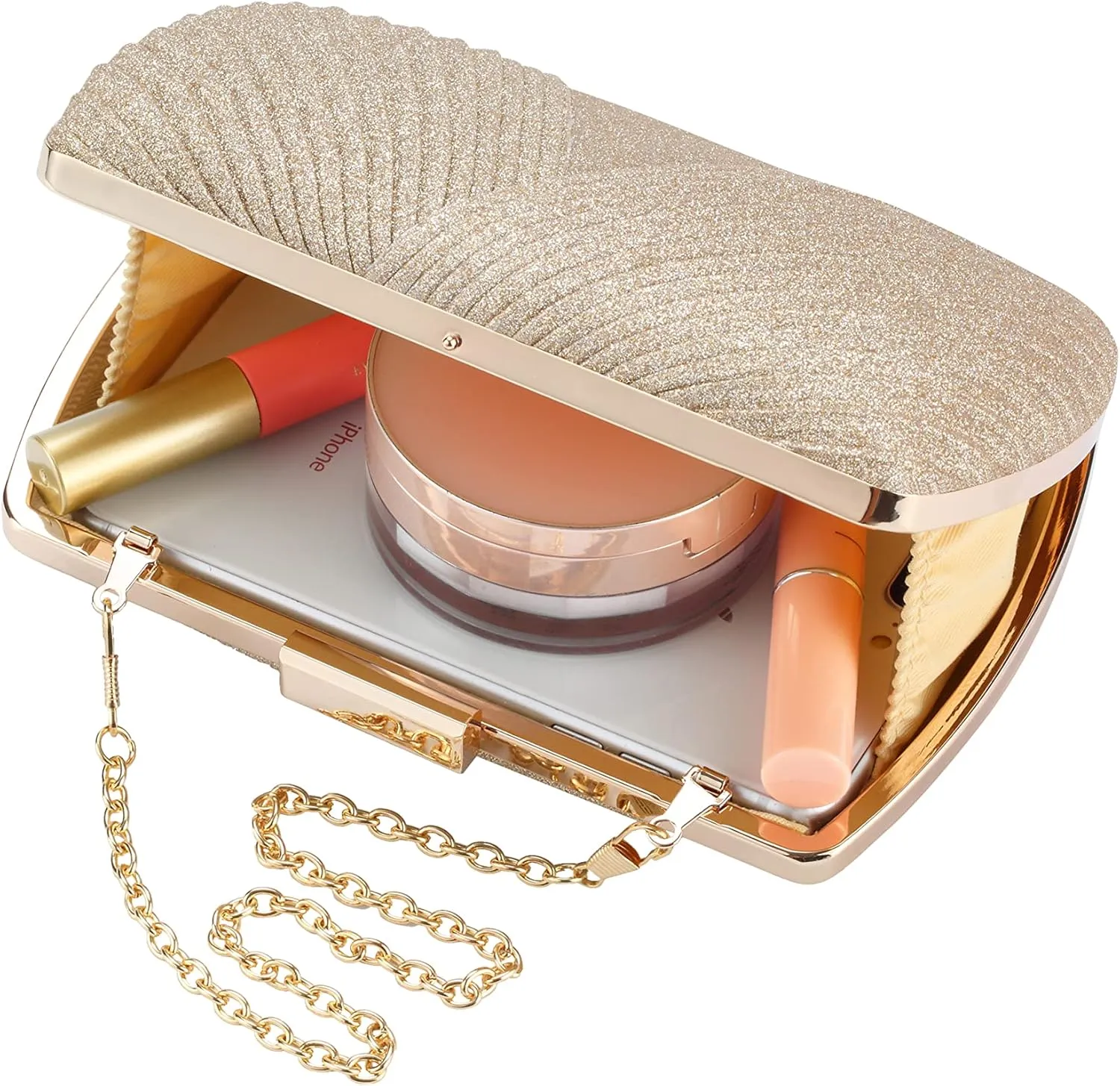 Gold Clutch - Evening Wedding Party Handbags