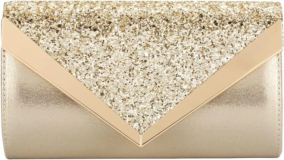 Gold Clutch Purses For Women Evening,Evening Bags Wedding Party Handbags Bridal Prom shoulder Gold Clutch Bag