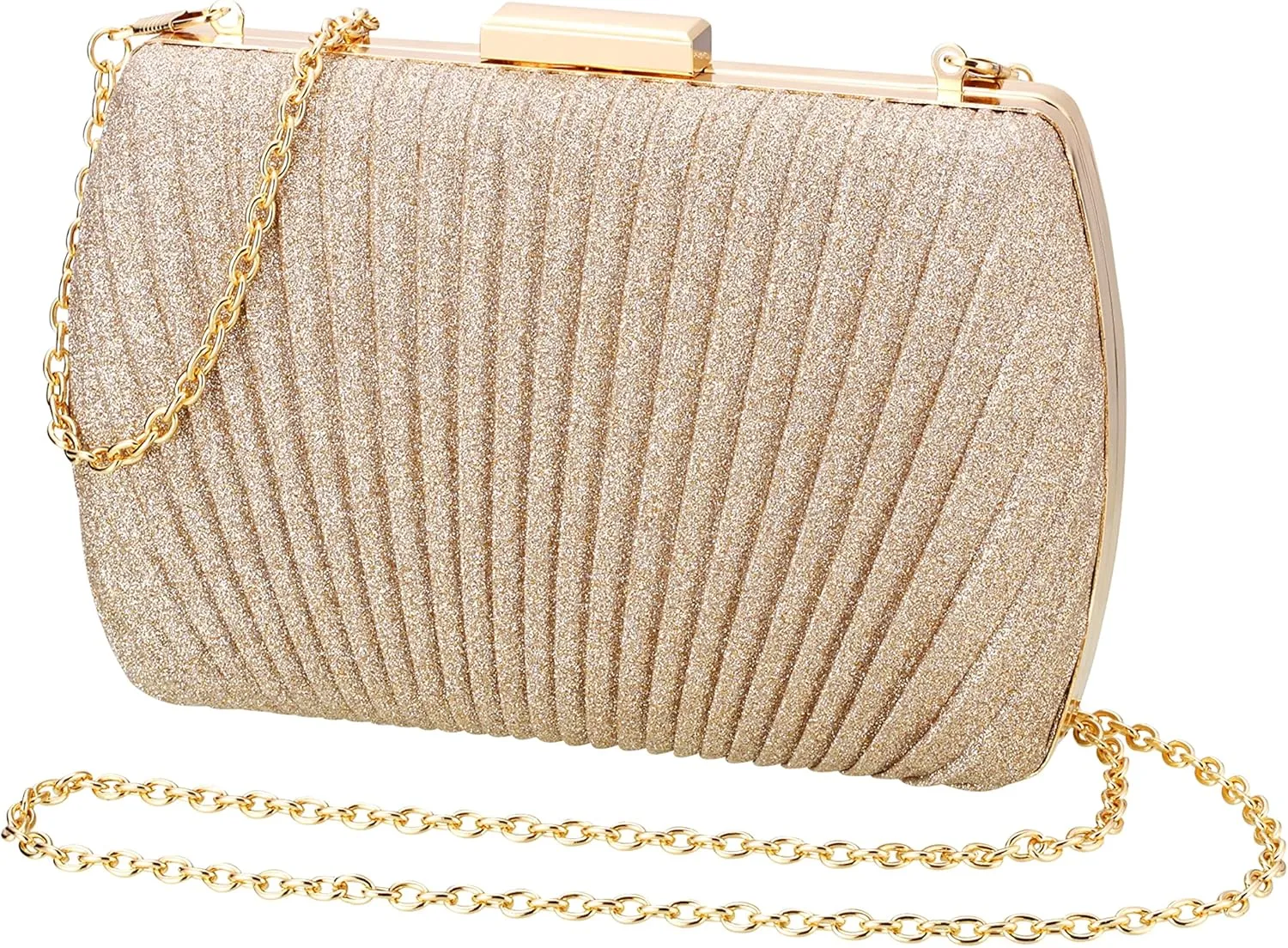 gold clutch,gold clutch purses for women evening wedding cocktail party evening bag shoulder crossbody handbag…