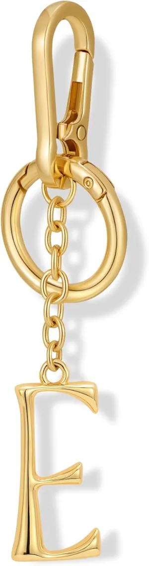 Gold Initial Letter Keychains For Women Personalized Gold Letter Charms For Bag