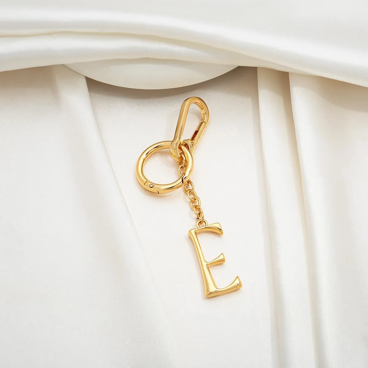 Gold Initial Letter Keychains For Women Personalized Gold Letter Charms For Bag