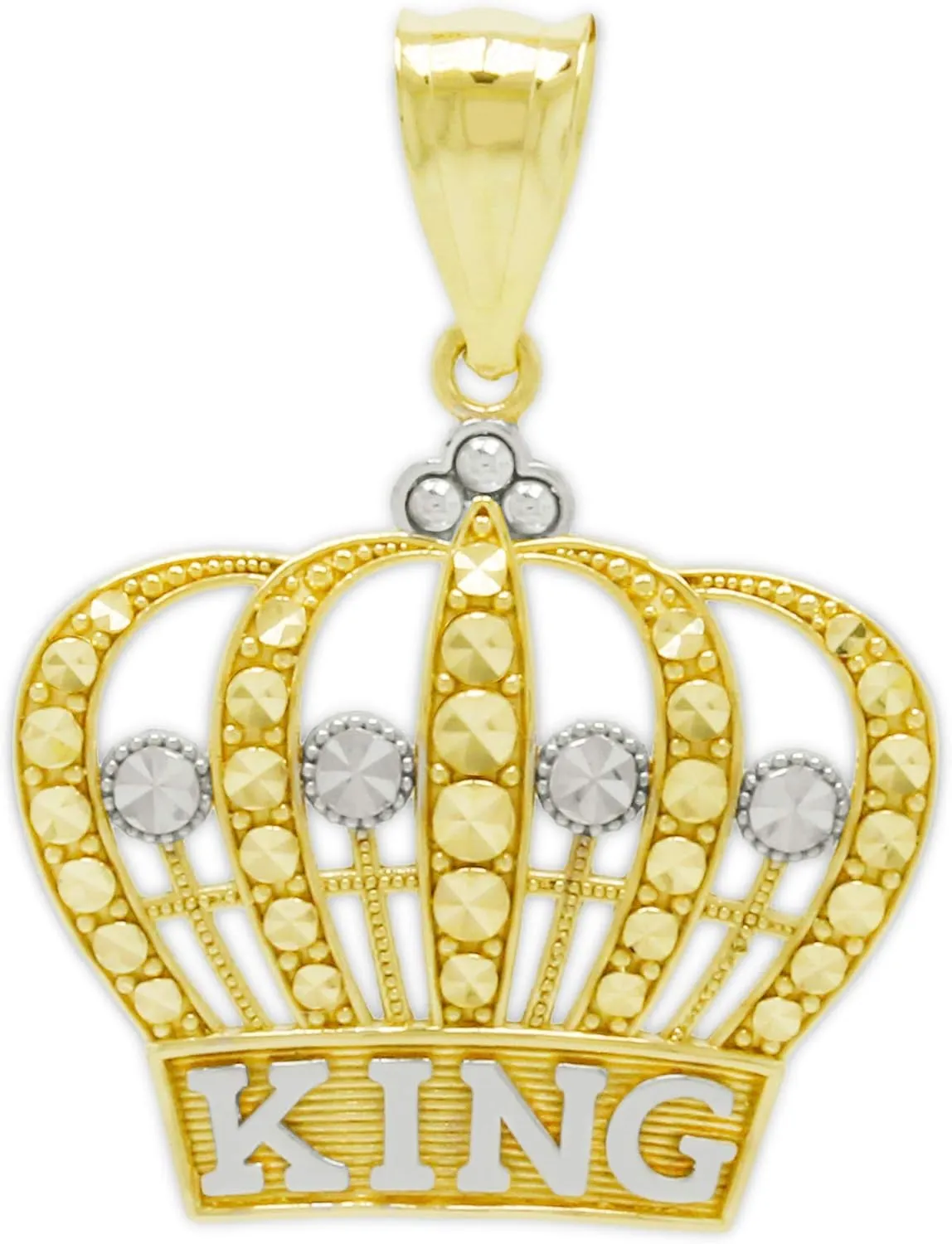 Gold King's Crown Charm - 10 Karat Solid Gold