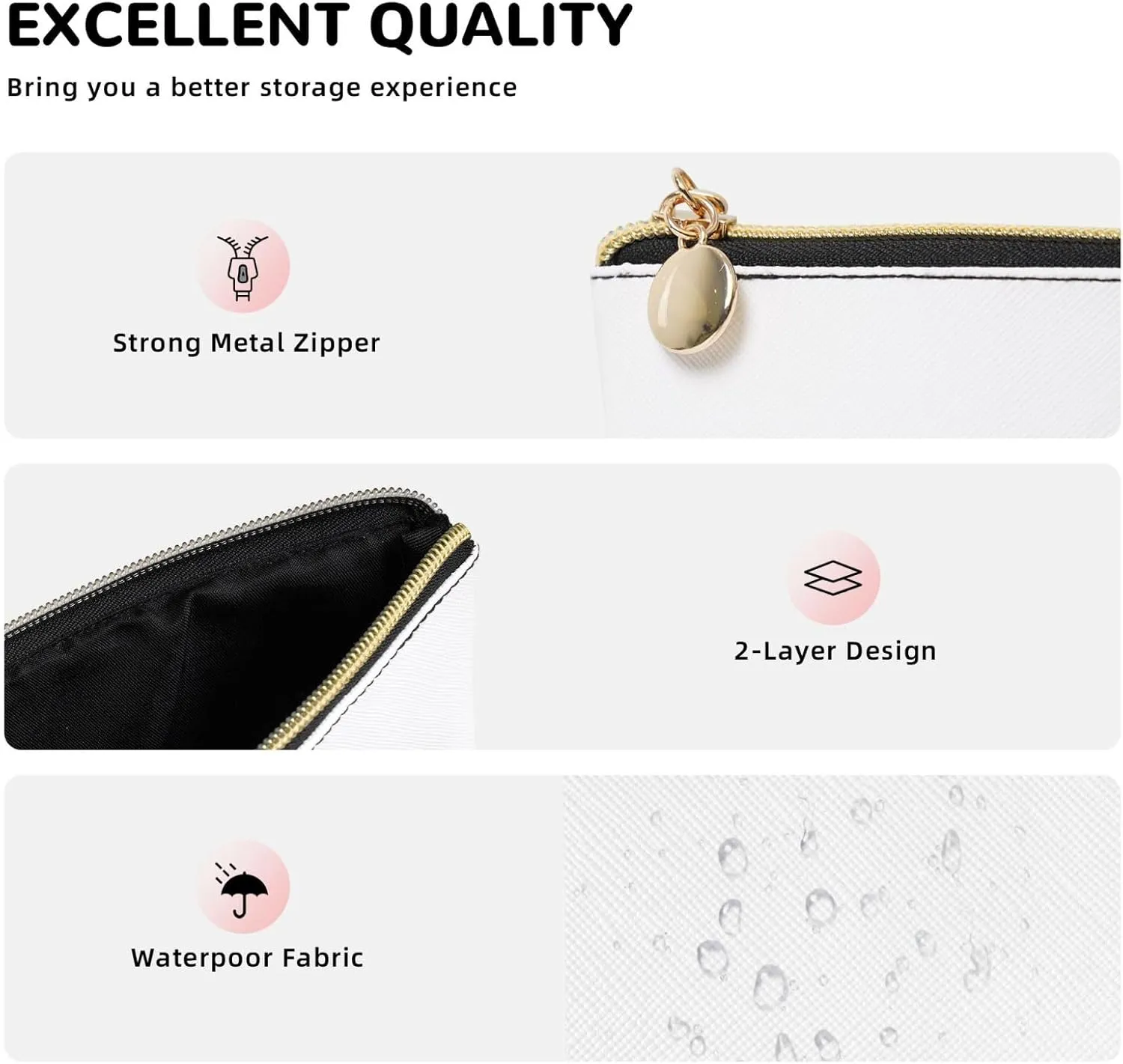Gold Leather Travel Toiletry Bag â€“ Space Spiral Cosmic Reusable Makeup Organizer, Zippered Canvas Pouch for Daily Essentials