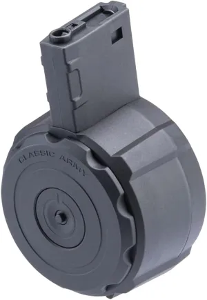 GoldenBall Classic Army 1100rd High Capacity M4 M16 Airsoft Drum Magazine - (Black)