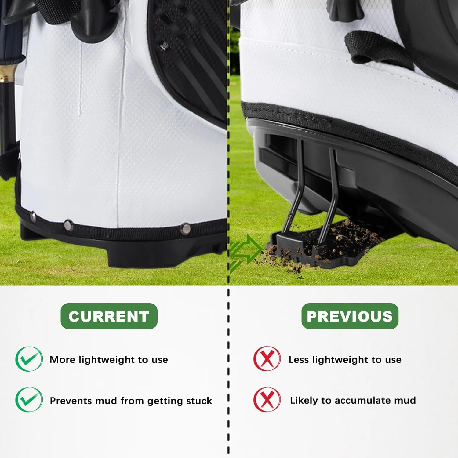 Golf Stand Bag with 8 Way Top Dividers, Golf Bags for Men Women, Lightweight Club Bags with Multiple Pockets, Dual Straps
