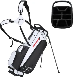Golf Stand Bag with 8 Way Top Dividers, Golf Bags for Men Women, Lightweight Club Bags with Multiple Pockets, Dual Straps