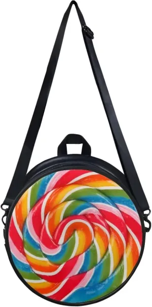 Gomyblomy Womens Girls Tote Handbag Fashion Zip Up PU Leather Meaasenger Bag Round Wallet with Adjustable Straps