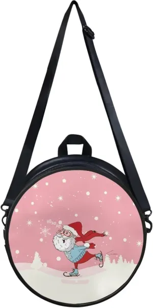 Gomyblomy Womens Girls Tote Handbag Fashion Zip Up PU Leather Meaasenger Bag Round Wallet with Adjustable Straps
