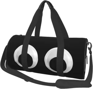Googly Eyes Round Travel Duffel Bag Large Capacity Gym Sports Bags for Hiking Vacation Trips