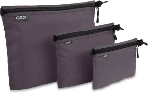 GOX 3 Pack Travel Toiletry Bag for Men Carry On Packing Organizer Zipper Pouch Portable Cosmetic Pouch Accessory Document Electronics