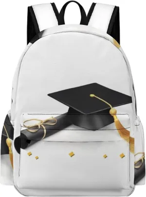 Graduation Congratulations Print Laptop Backpacks Casual Shoulder Bag Travel Daypack Fashion for Men Women