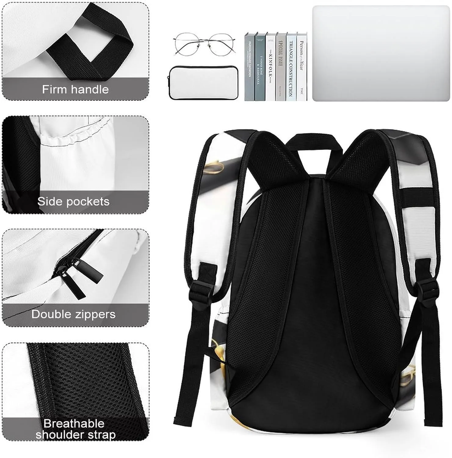 Graduation Congratulations Print Laptop Backpacks Casual Shoulder Bag Travel Daypack Fashion for Men Women
