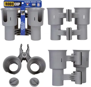 (Gray), Best Cup Holder for Drinks, Fishing Rod/Pole, Boat, Beach Chair, Golf Cart, Wheelchair, Walker, Drum Sticks, Microphone Stand