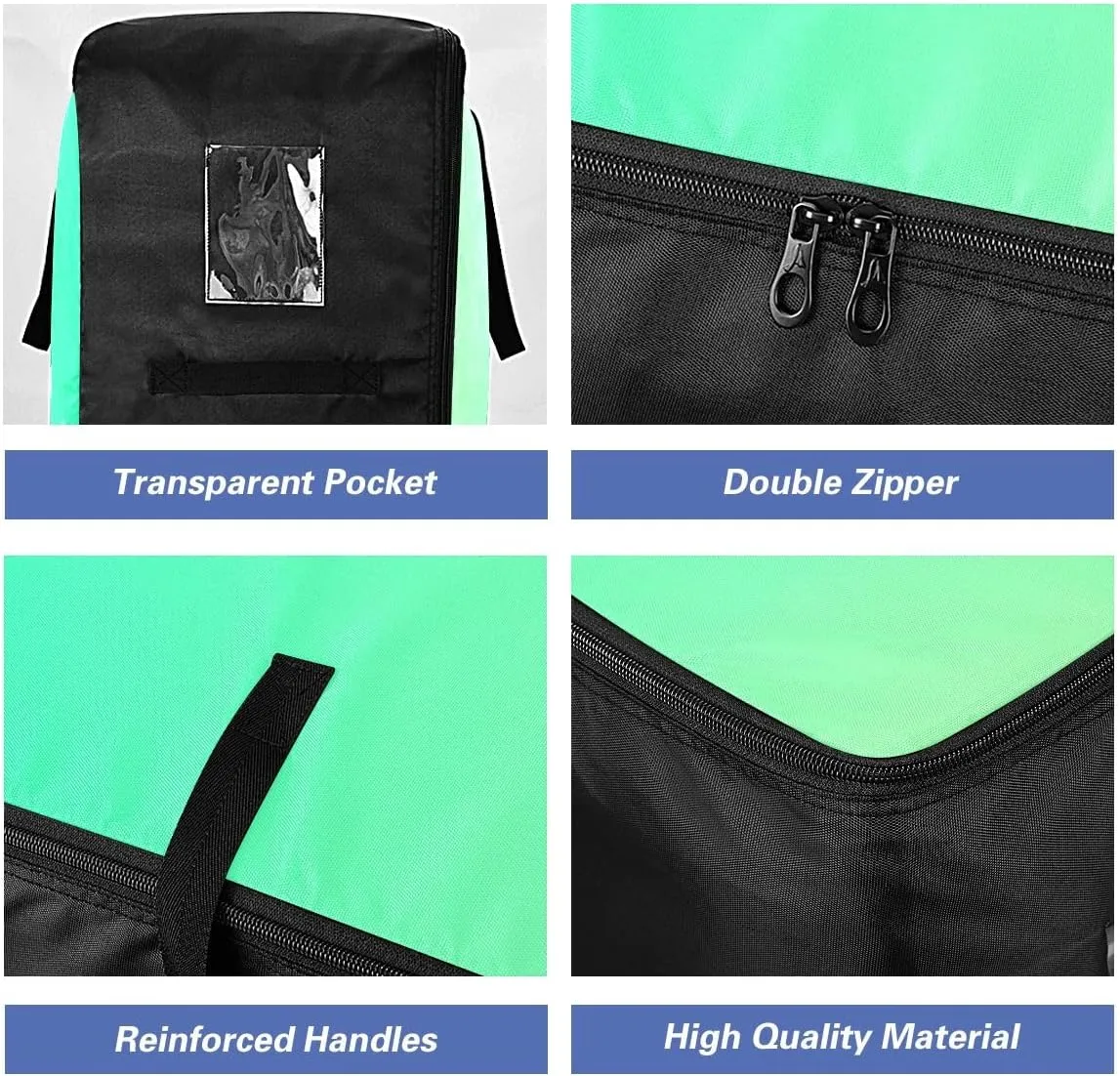 Green Gradient Storage Bag, 27.5x19.7x11 In, Collapsible Moving Bags Zippered Storage Bag for Closet Comforter, Pillow, Quilt