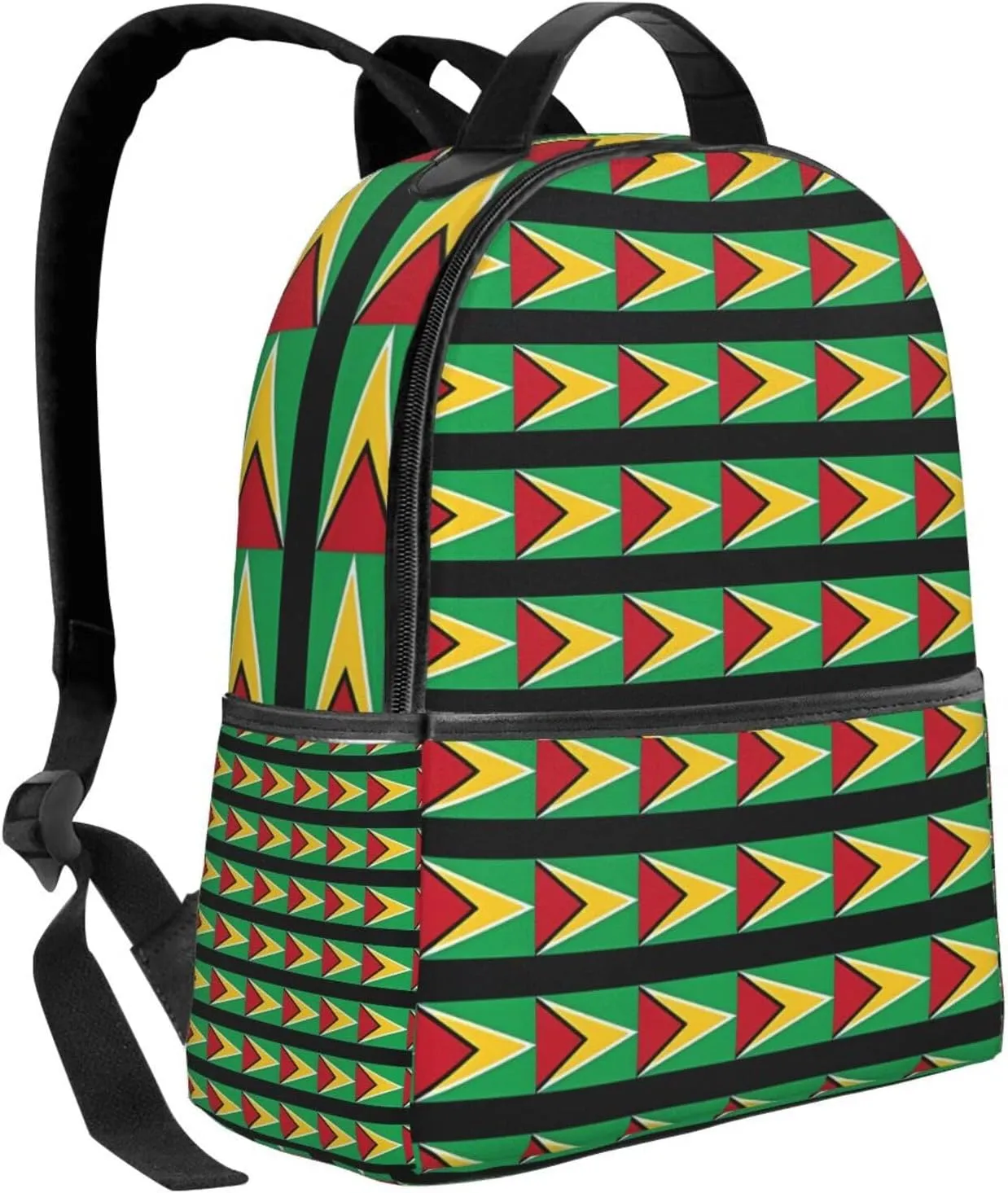 Guyana Guyanese Flag Casual Backpacks Laptop Backpack Carry-on Daypack Sports Travel Rucksack Lightweight Working Bag for Outdoor Hiking Cycling Walking