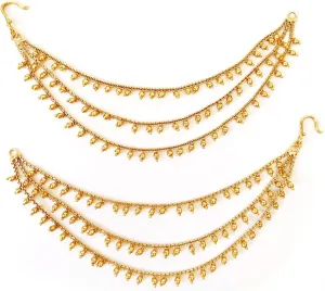 Hair Accessorie Golden Plated, Free Size, Stainless Steel, No Gemstone