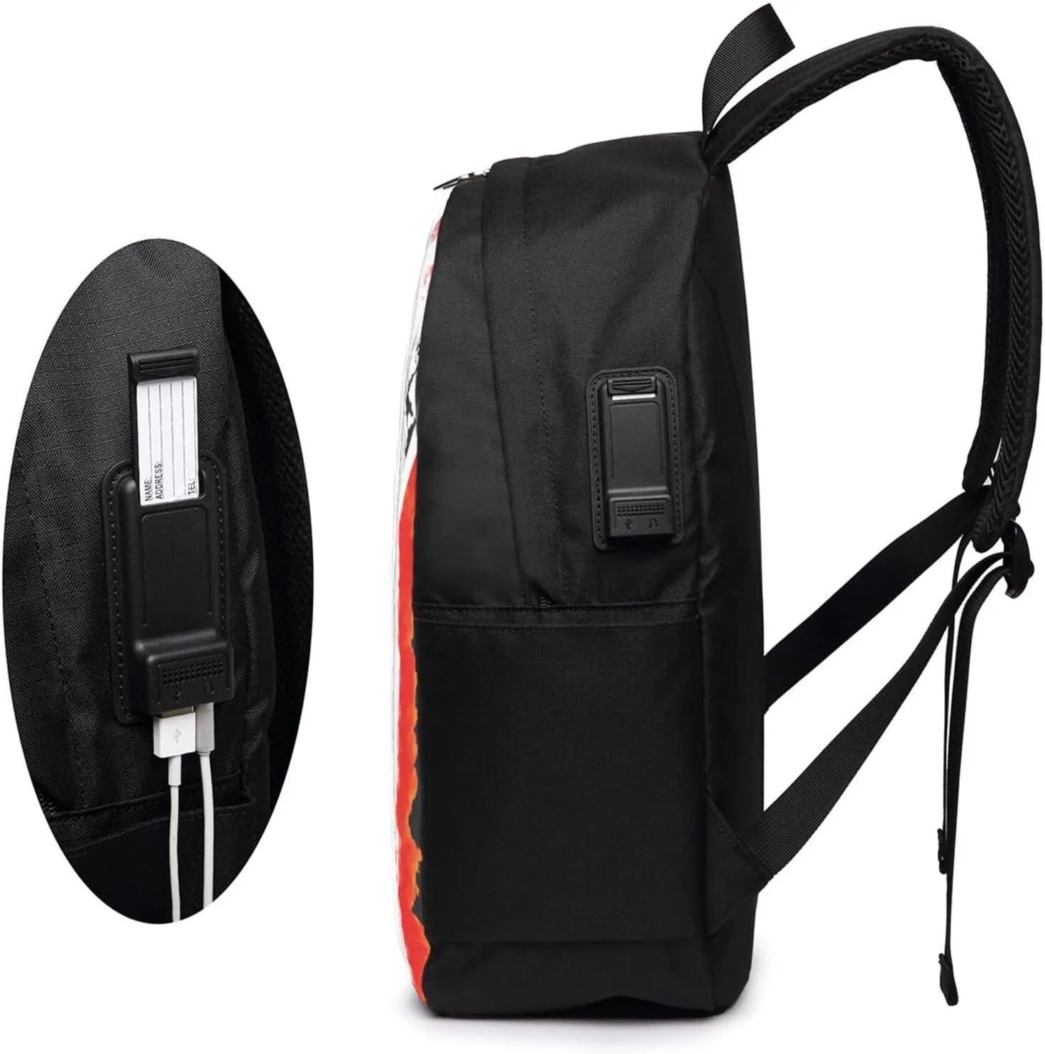 Half Trinidadian American Flag Trinidad Messy Hair Sunglasses Laptop Backpacks Travel Backpack Casual Business Daypack Sport Rucksack Computer Bag Fits up to 17 Inch Notebook with USB Port