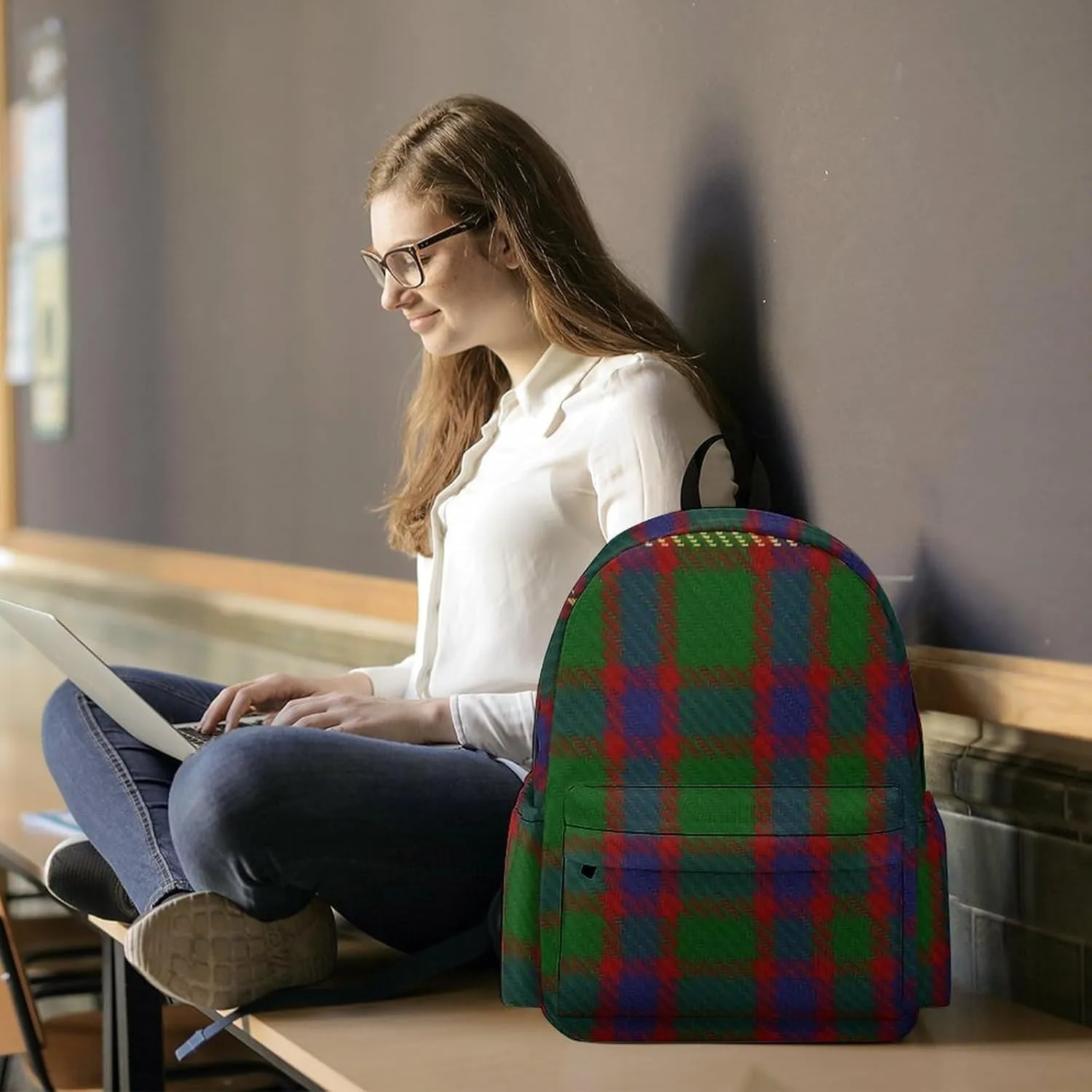 Hall Clan Family Tartan Casual Lightweight Large Capacity Travel Backpack Unisex