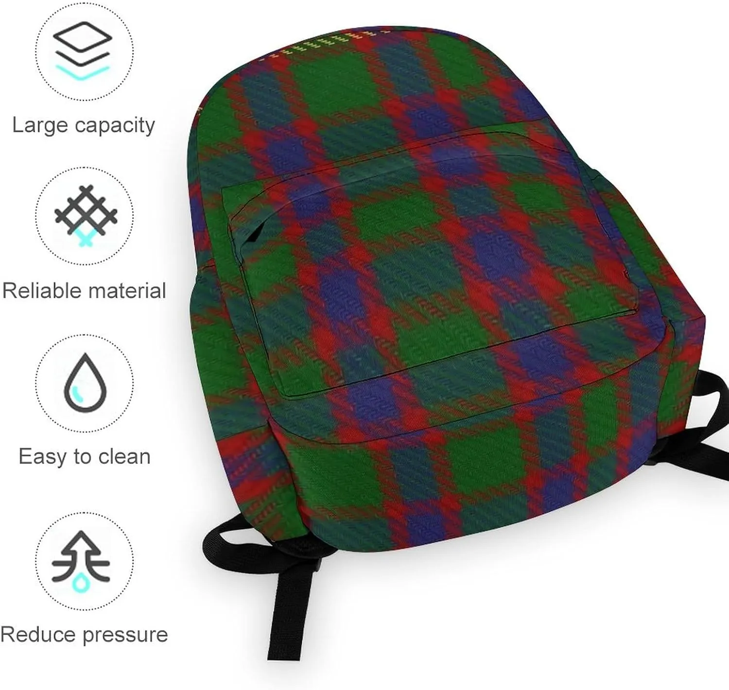 Hall Clan Family Tartan Casual Lightweight Large Capacity Travel Backpack Unisex