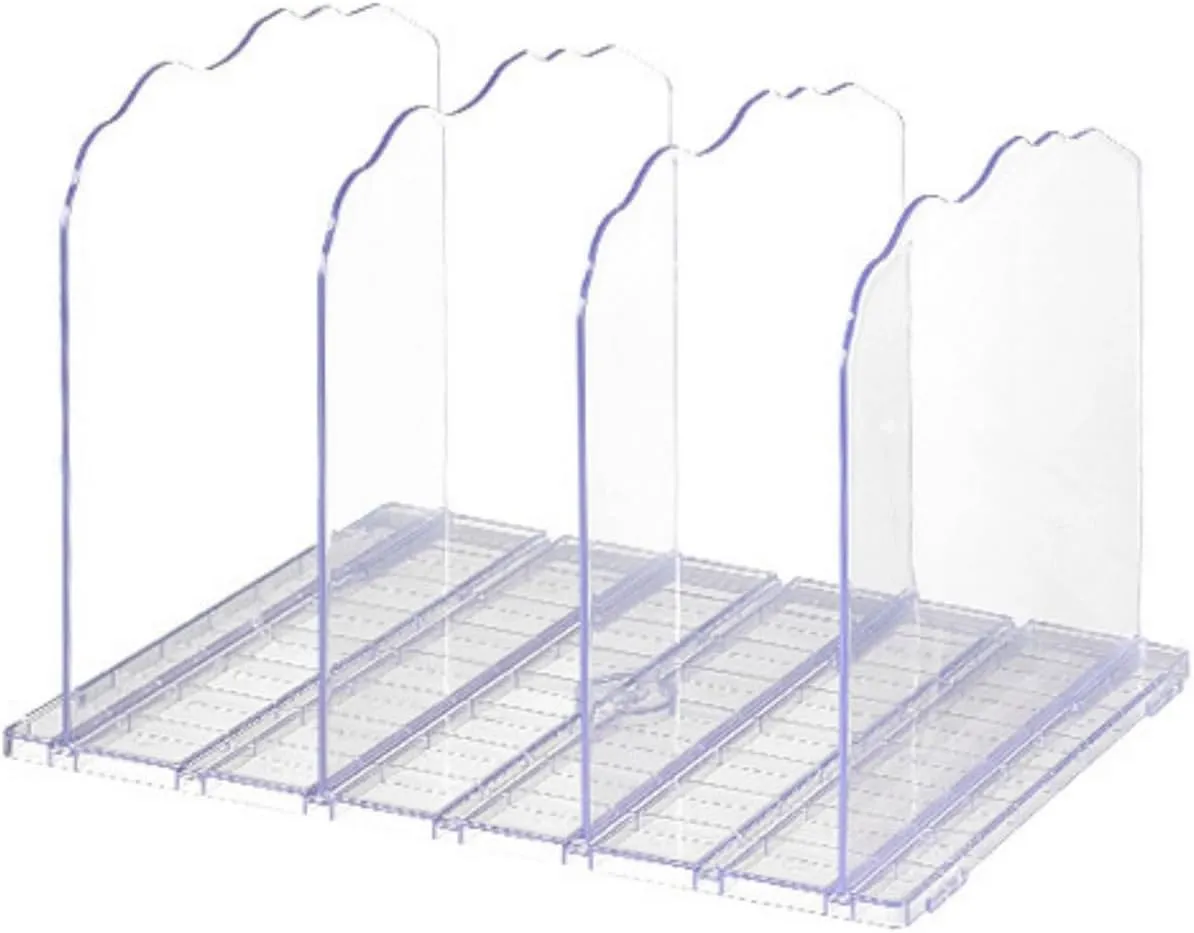 HAN SHENG Adjustable Shelf Divider for Closet Purse Organizer Clear Shelves Divider Clothes Purse Bag Handbag Organizer Purse Display Stand Desk File Sorter Stand Holder Bookshelf (4 Layers)